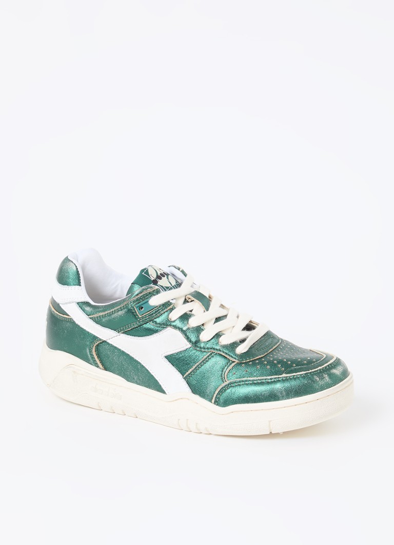Diadora - B.560 Metal sneaker met metallic finish  - Groen