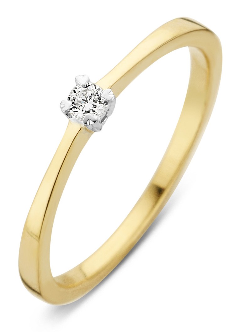Diamond Point - Gouden ring 0.05 ct diamant Starlight - Goud