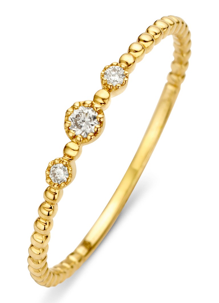 Diamond Point - Joy ring van 14 karaat geelgoud met 0.07 ct diamant - Goud