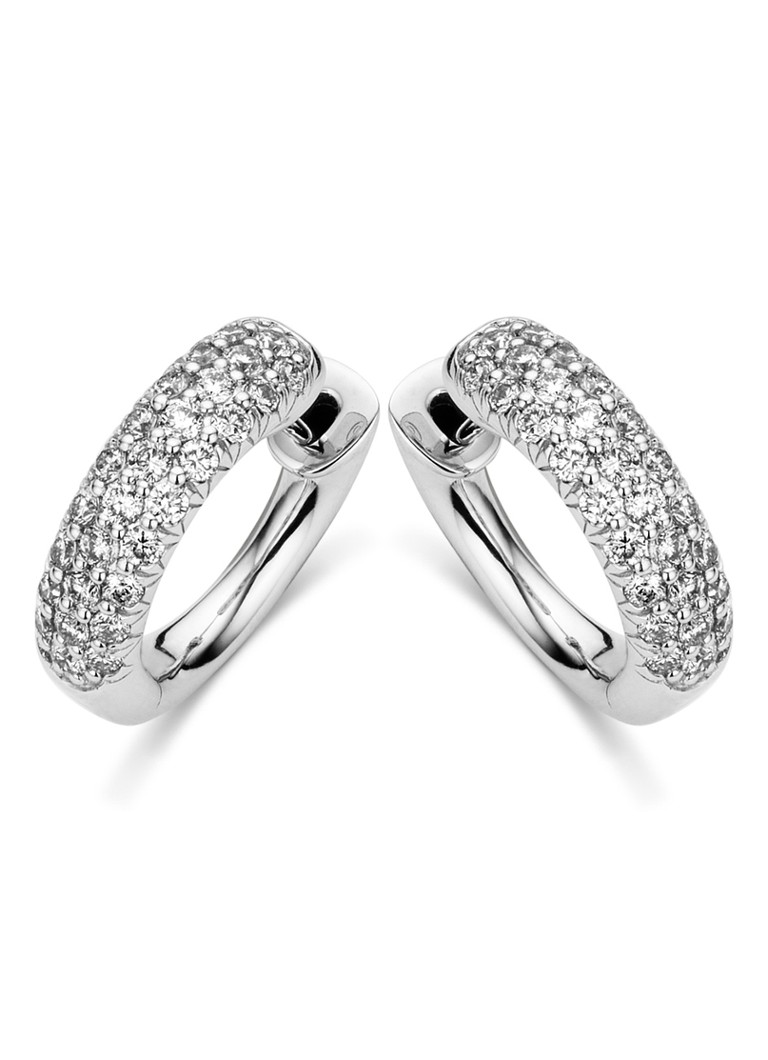 Diamond Point - Witgouden oorsieraden 0.82 ct diamant Caviar - Witgoud
