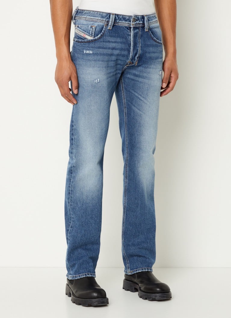 Diesel - 1985 Larkee straight leg jeans met verwassen afwerking  - Indigo