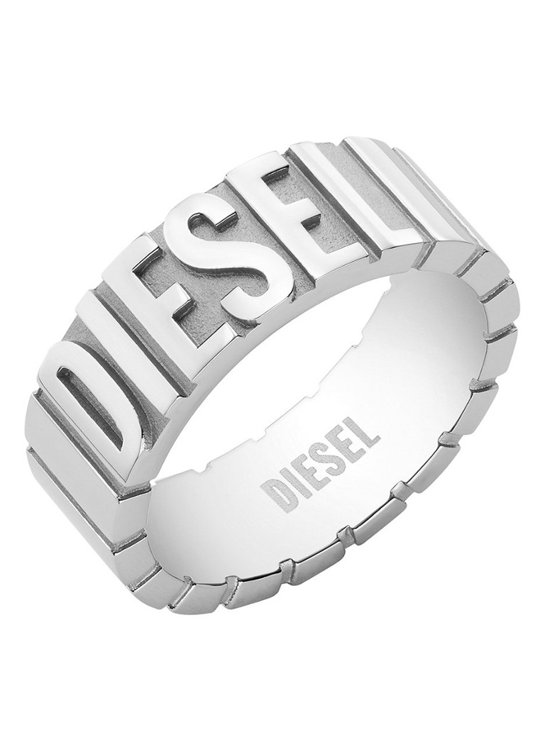 Diesel - Ring met logo DX139004011.5 - Zilver