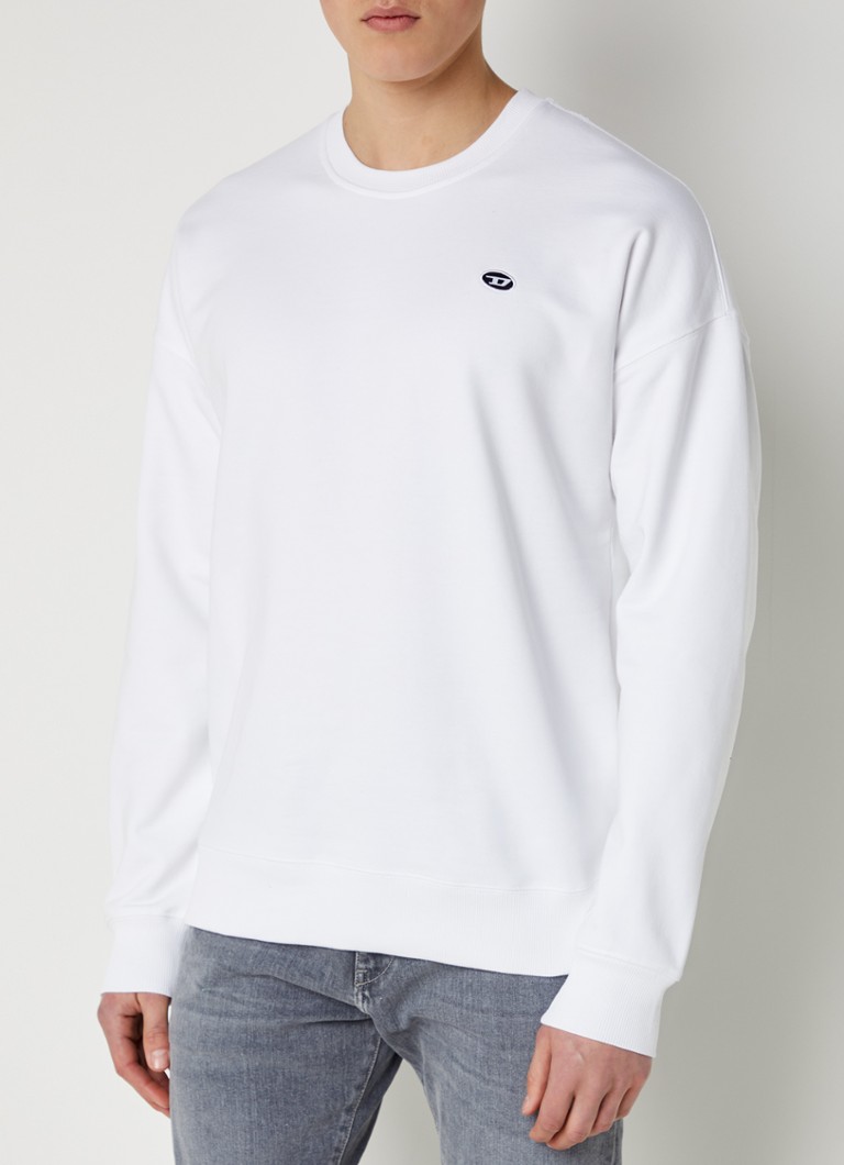 Diesel - Rob Doval sweater met logoborduring  - Wit