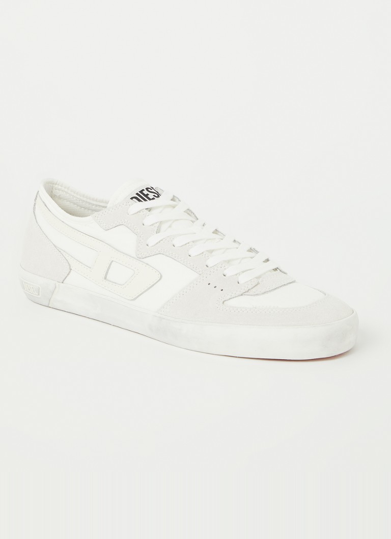 Diesel - S-Leroji D-1 sneaker met suède details - Wit