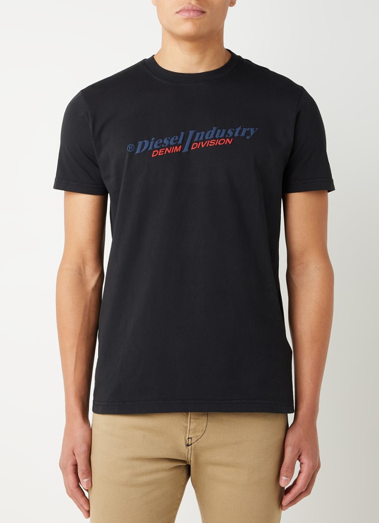 Diesel - T-Diegor-Ind T-shirt met logoprint - Zwart