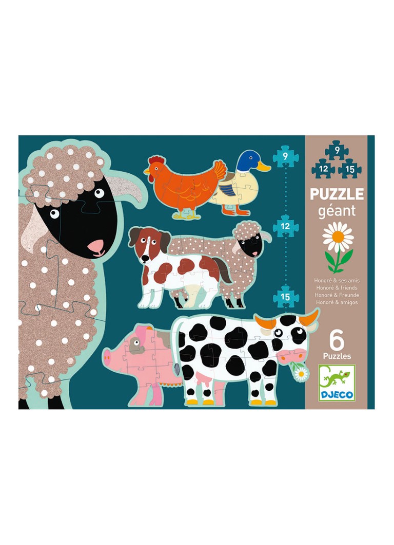 Djeco - Jeu de 6 puzzles animaux de la ferme Honoré - null