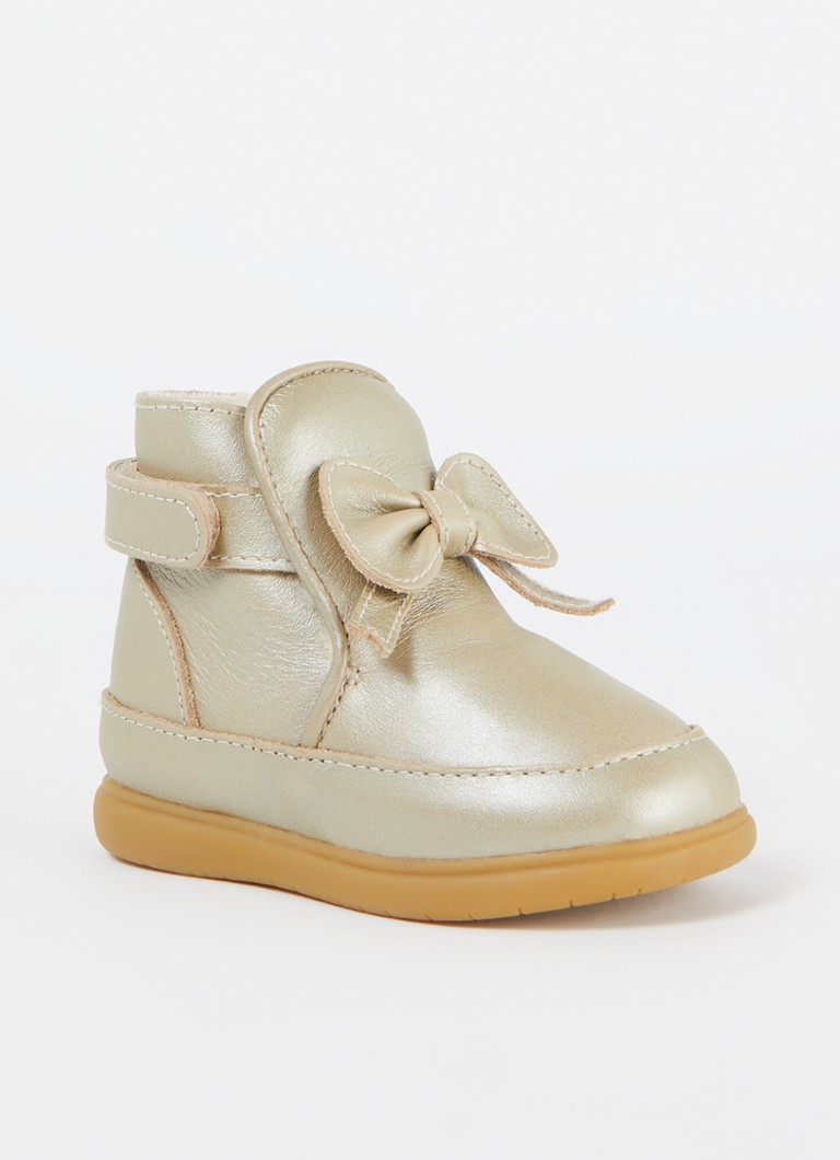 Donsje Amsterdam - Cemilla enkellaarsje van leer met metallic finish - Metallic