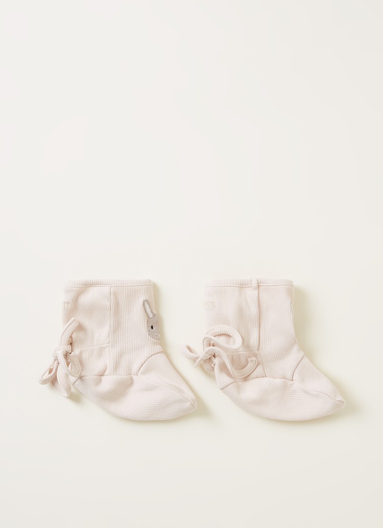 Donsje Amsterdam - Chaussons pour bébés Bobo Bunny en coton biologique - Rose clair