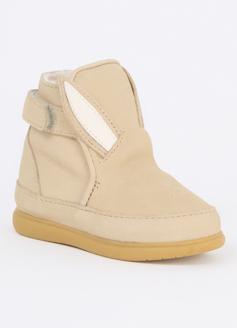 Donsje Amsterdam - Dubu Bunny enkellaarsje van nubuck - Camel