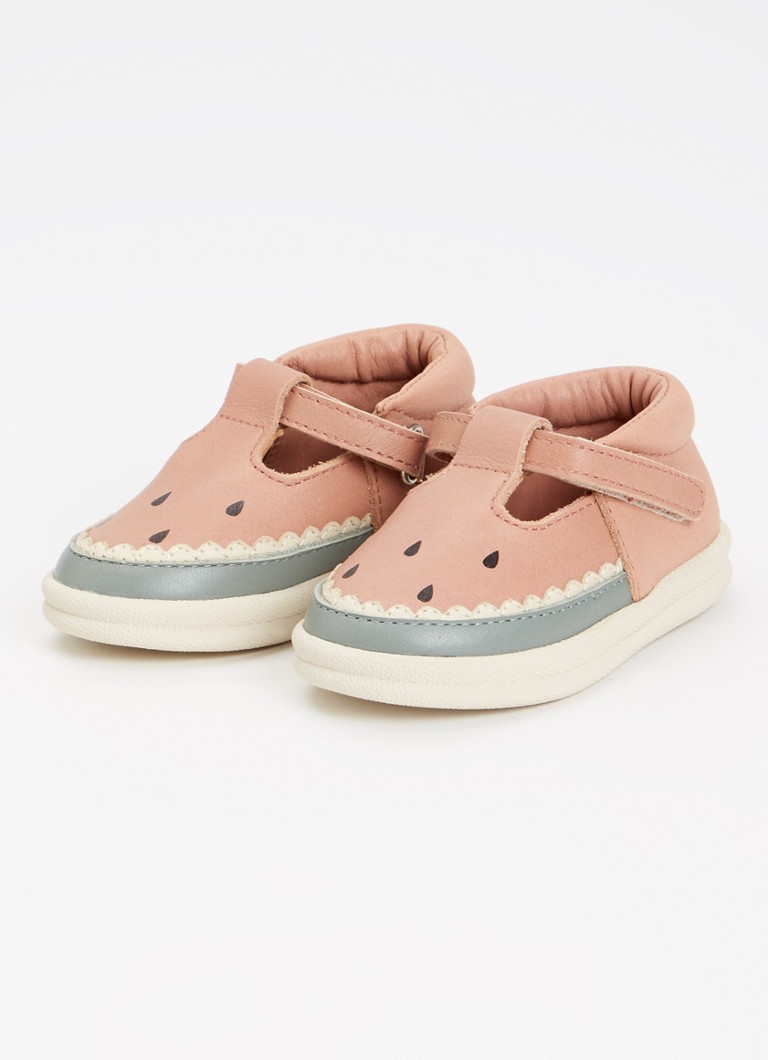 Donsje Amsterdam Joeka Watermelon babyschoentje van nubuck