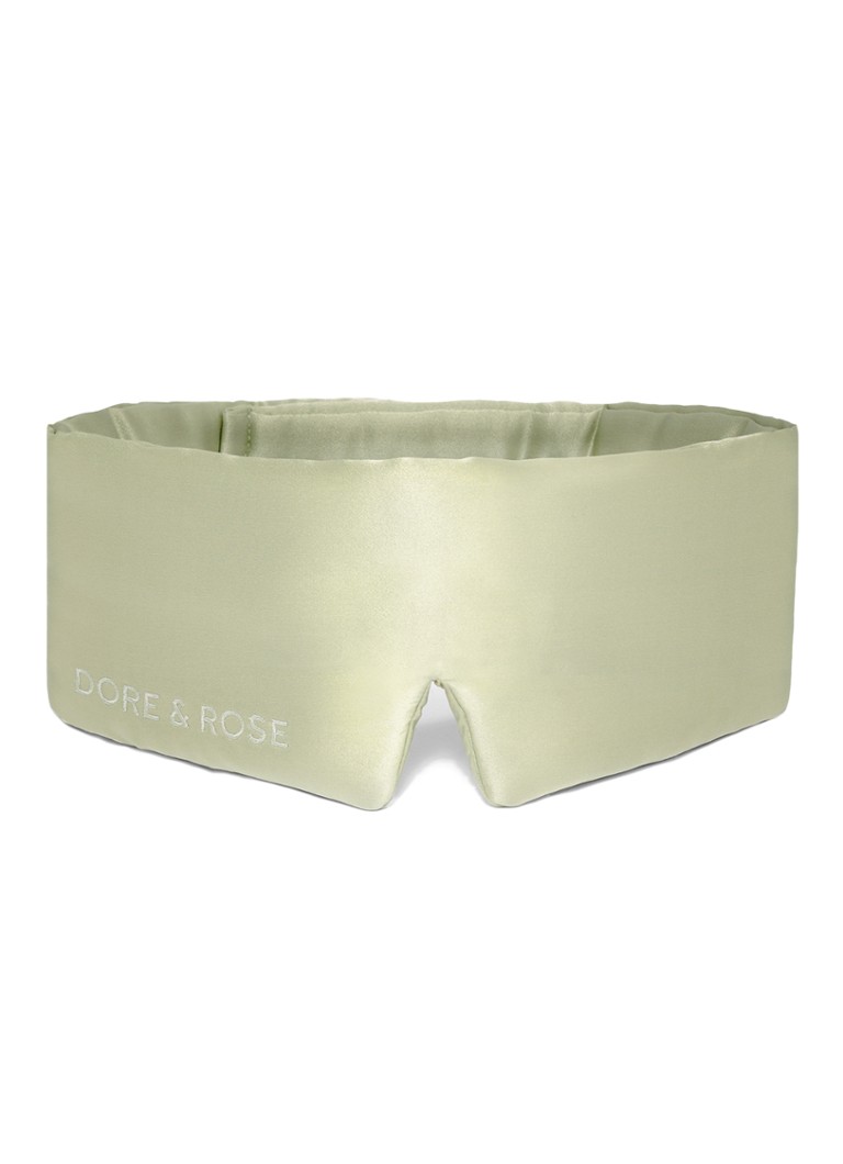 Dore & Rose - Deep Sleep Mask - slaapmasker van zijde - Lichtgroen