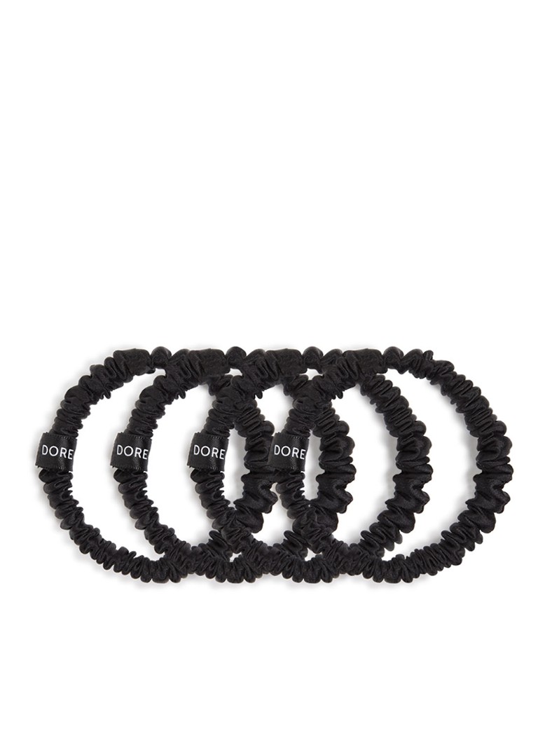 Dore & Rose - Premium Scrunchies van zijde - Nº 18 Ébène du Chêne