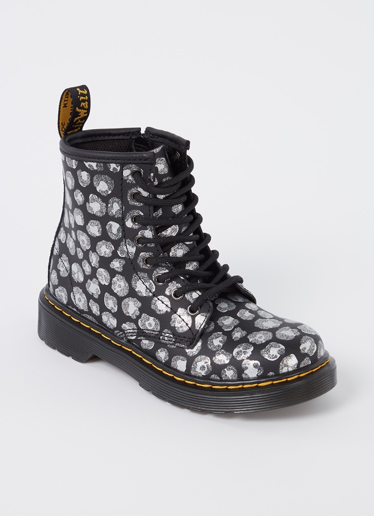 Dr. Martens - 1460 J biker boot met glitter  - Zwart