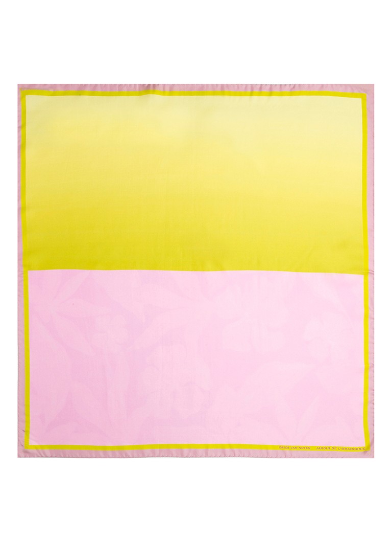 Dries Van Noten - Foulard Jardin de l'Orangerie - zijden sjaal 75 x75 cm - Jardin de l'Orangerie