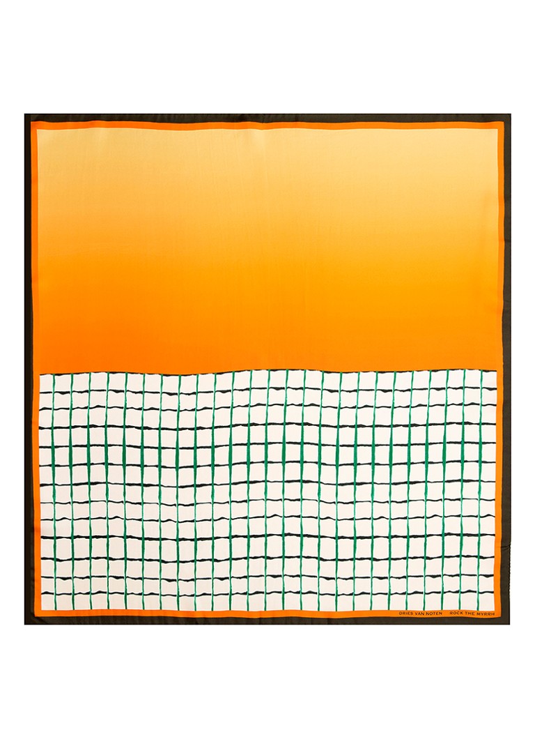 Dries Van Noten - Foulard Rock the Myrrh - zijden sjaal 75 x 75 cm - Rock the Myrrh