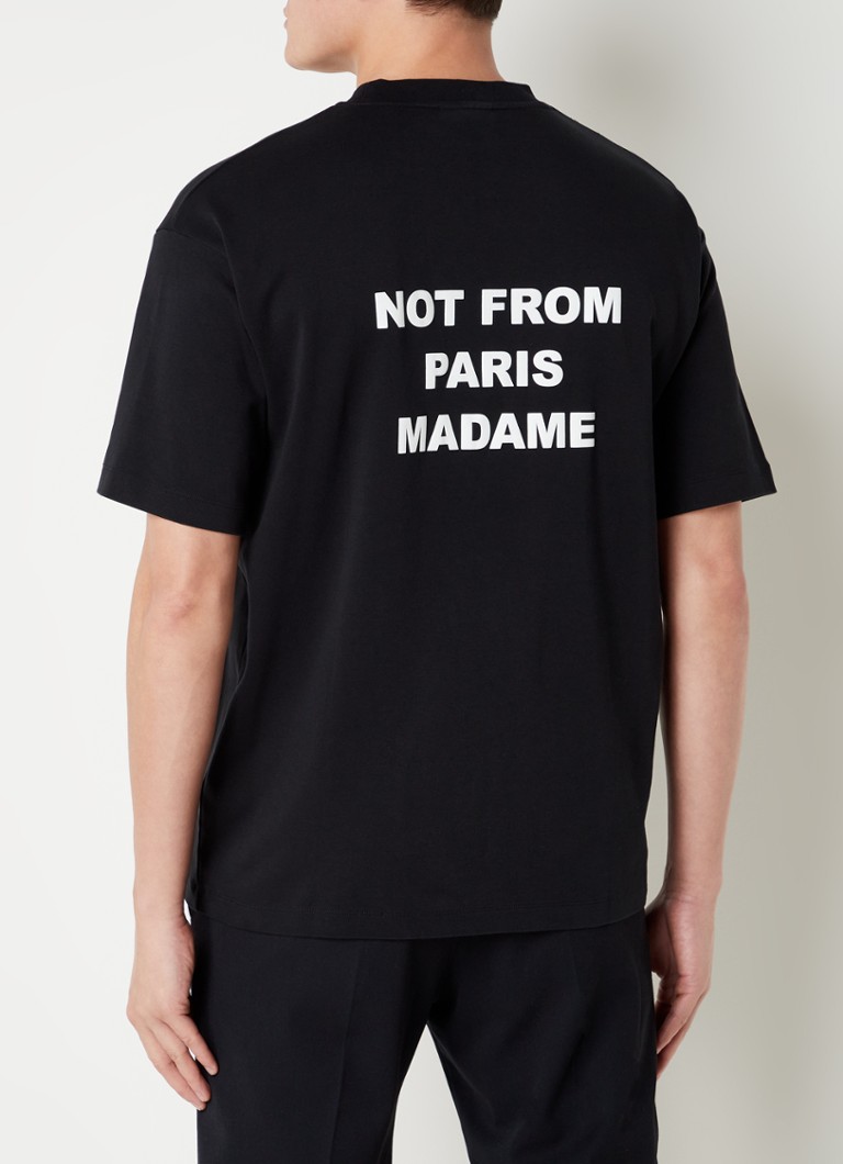 Drôle de Monsieur Tshirt met logo en backprint • Zwart • deBijenkorf.be