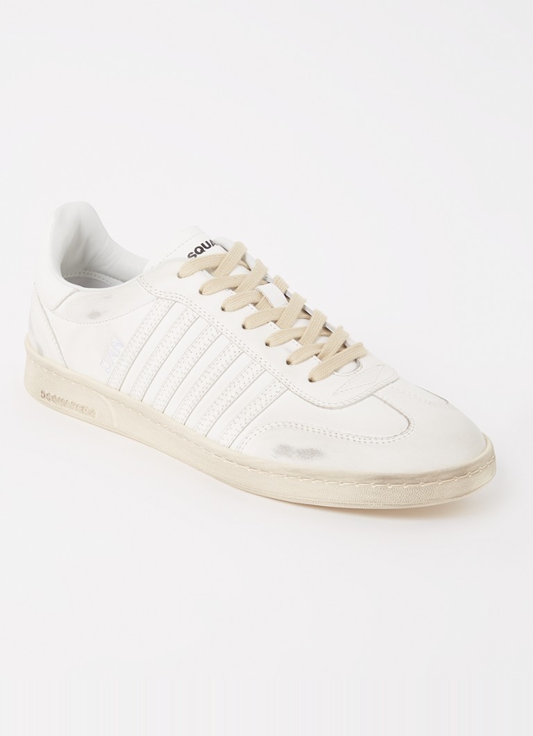 Dsquared2 - Boxer sneaker van kalfsleer - Gebroken wit