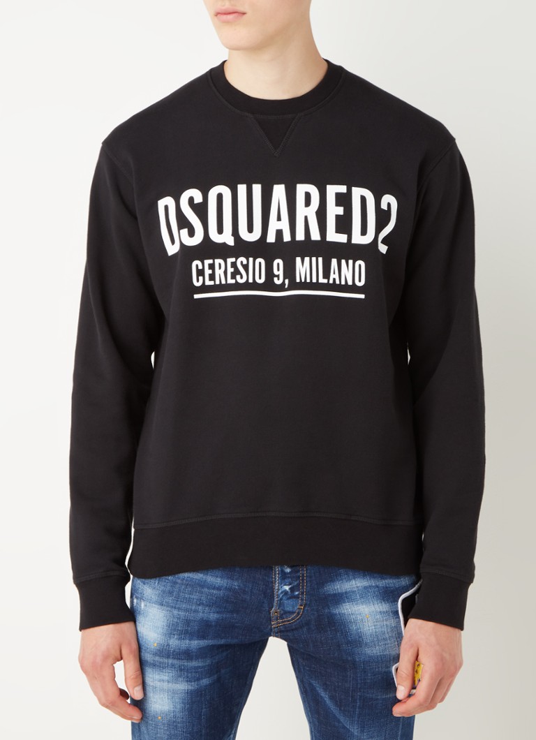 Aannemer chrysant nemen Dsquared2 Ceresio 9 Cool sweater met logoprint • Zwart • deBijenkorf.be