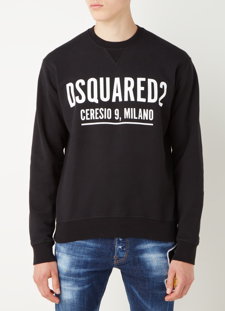 wit jungle Onzeker Dsquared2 Ceresio 9 Cool sweater met logoprint • Zwart • deBijenkorf.be