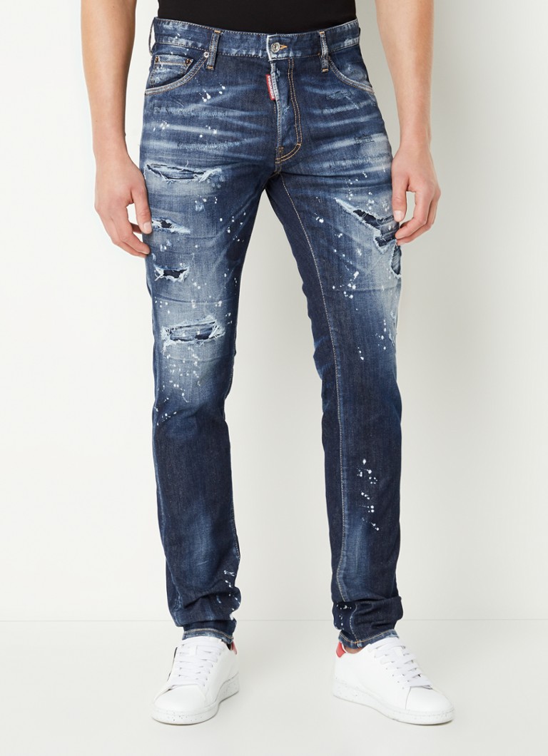 Rubber Mier stopverf Dsquared2 Cool Guy skinny jeans met ripped details • Indigo • deBijenkorf.be