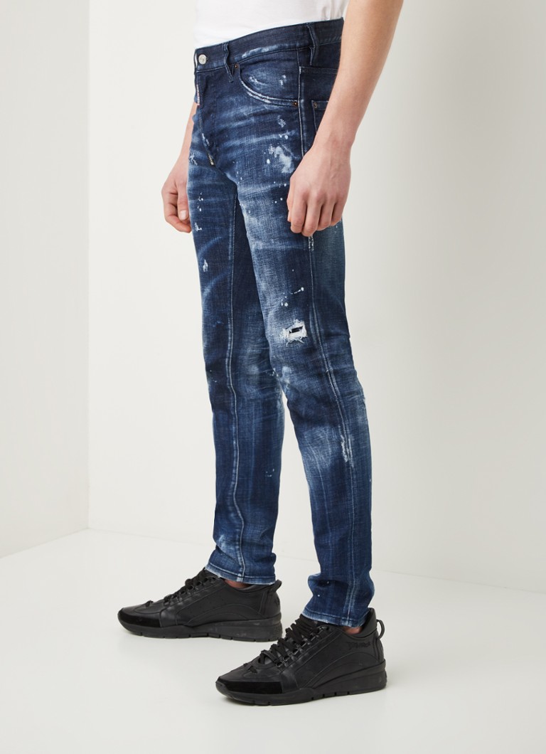 Knorretje Riet meesterwerk Dsquared2 Cool Guy slim fit jeans met ripped details • Indigo •  deBijenkorf.be