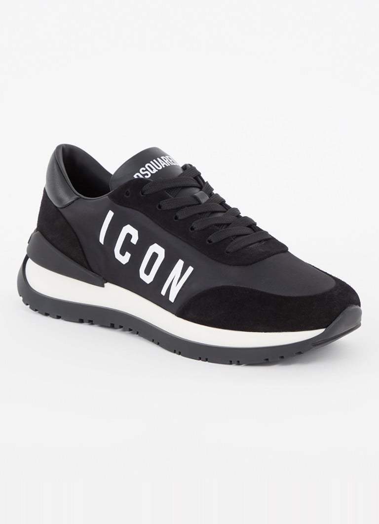 Dsquared2 - Icon Runner sneaker met suède details - Zwart