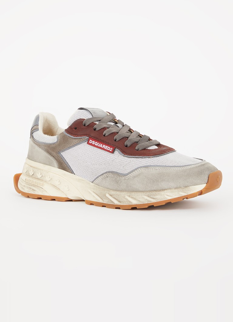 Dsquared2 - Sprinter sneaker van kalfssuède met mesh details - Grijs