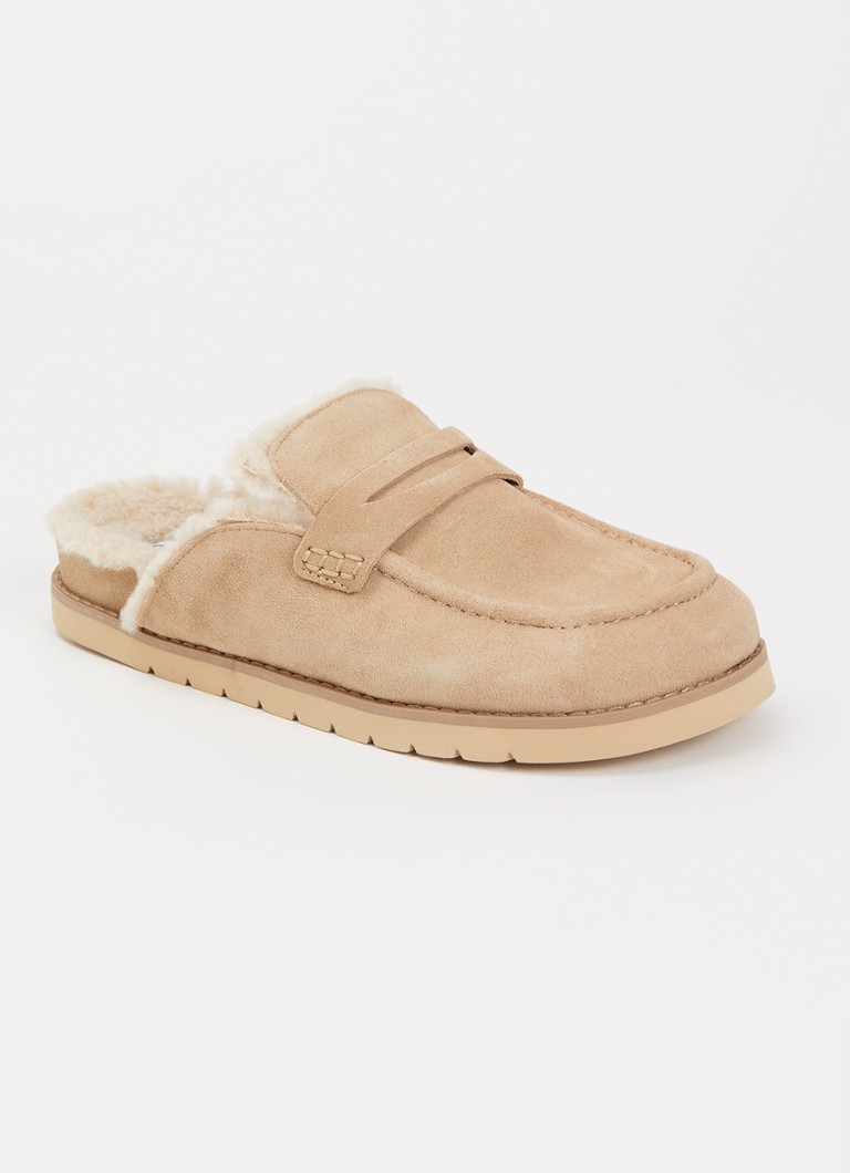 Dune London - Goldy muiltje van suède  - Beige