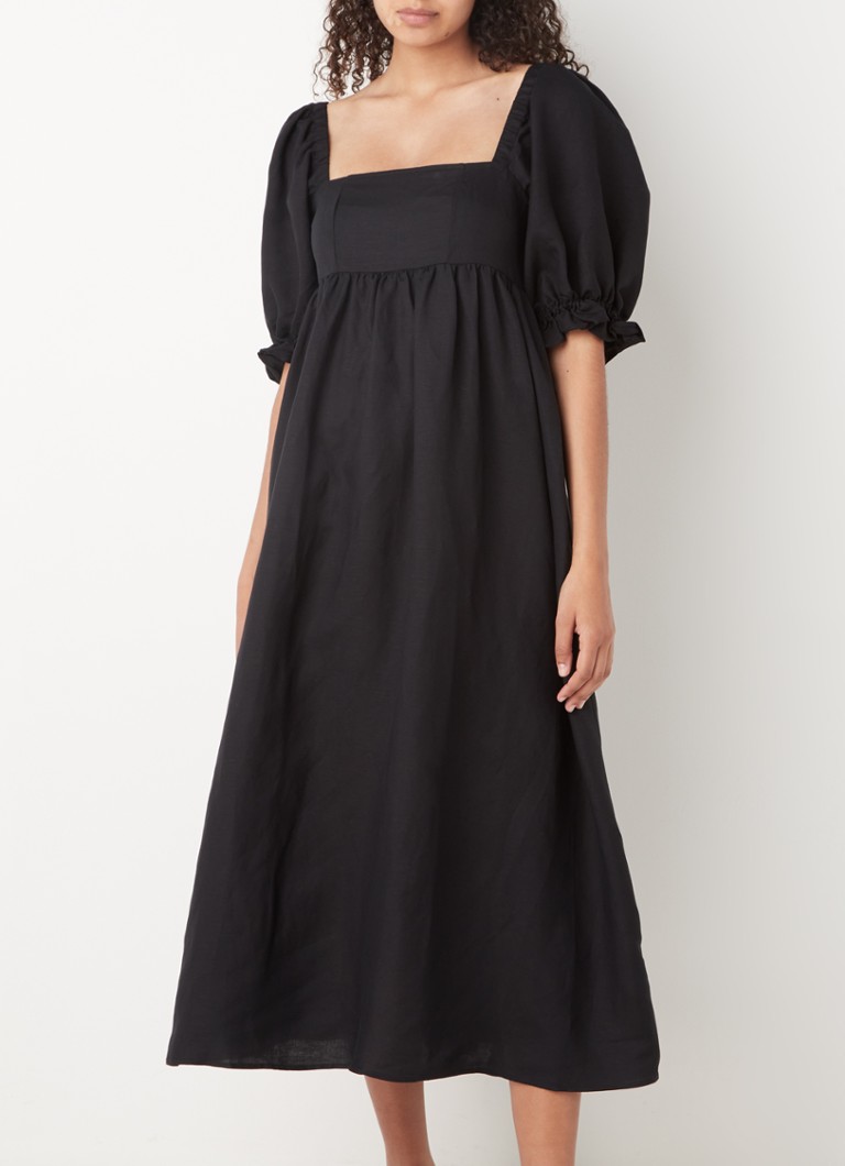 Zelfgenoegzaamheid waarom niet Positief EDITED Patricia maxi jurk in linnenblend met pofmouw • Zwart • deBijenkorf.be Zelfgenoegzaamheid waarom niet Positief EDITED Patricia maxi jurk in linnenblend met pofmouw • Zwart • deBijenkorf.be