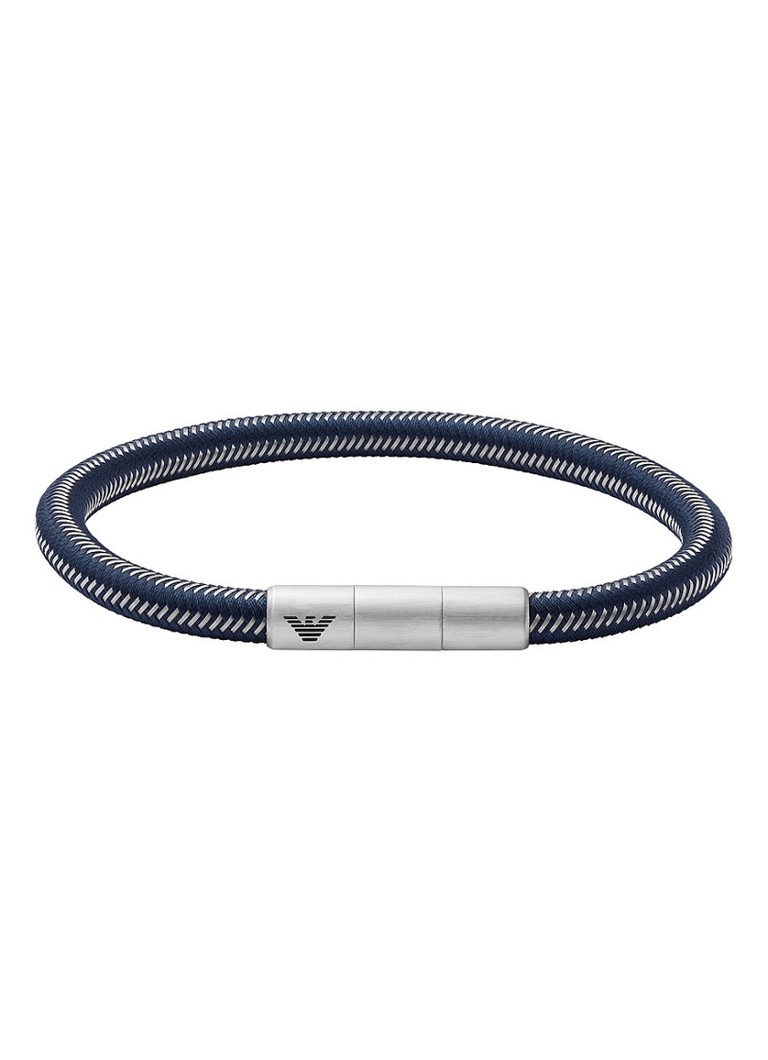 Armani • logo Donkerblauw Armband met EGS2990040 Emporio •