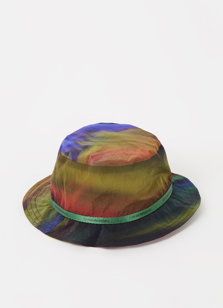 Emporio Armani - Bucket hoed met tie-dye dessin - Multicolor