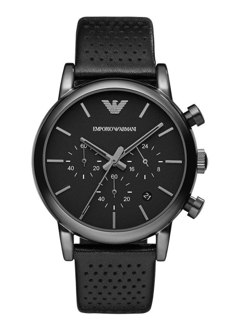 Emporio Armani Horloge AR1737 • Zwart • de