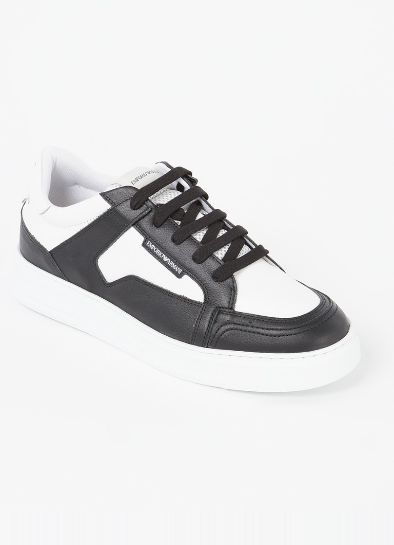 Emporio Armani Sneaker van leer • Zwart • deBijenkorf.be