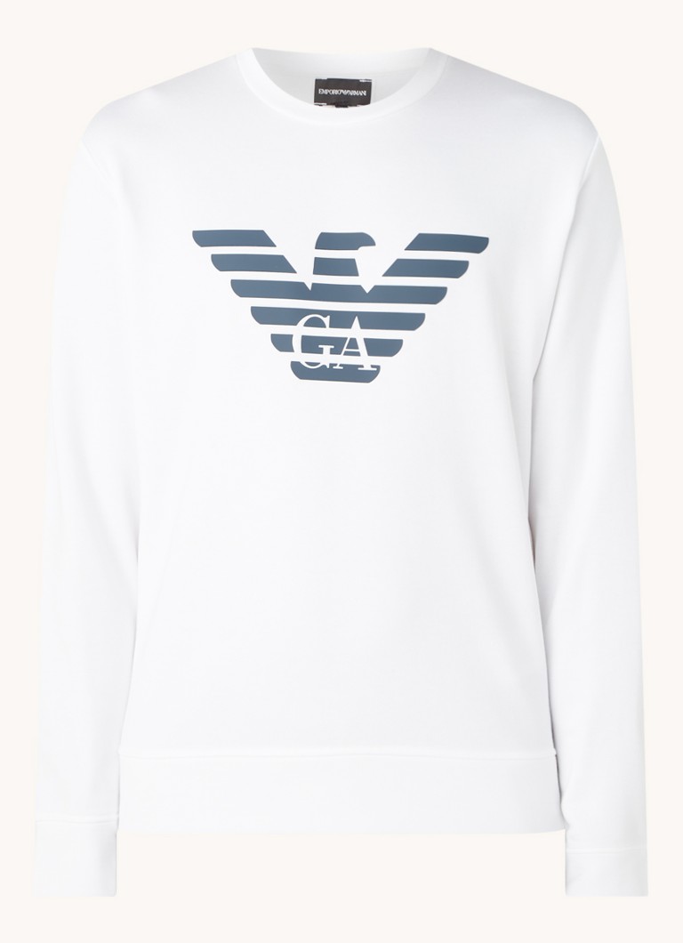 Emporio Sweater met logoprint • Wit • deBijenkorf.be