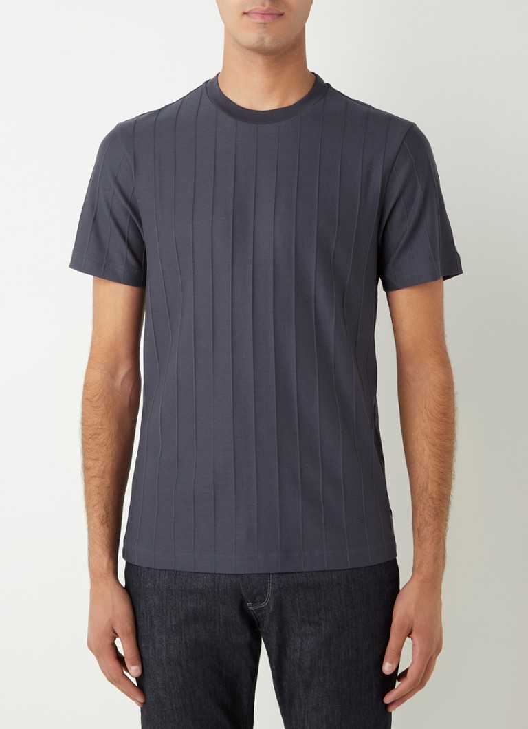Emporio Armani - T-shirt col rond avec motif - Anthracite