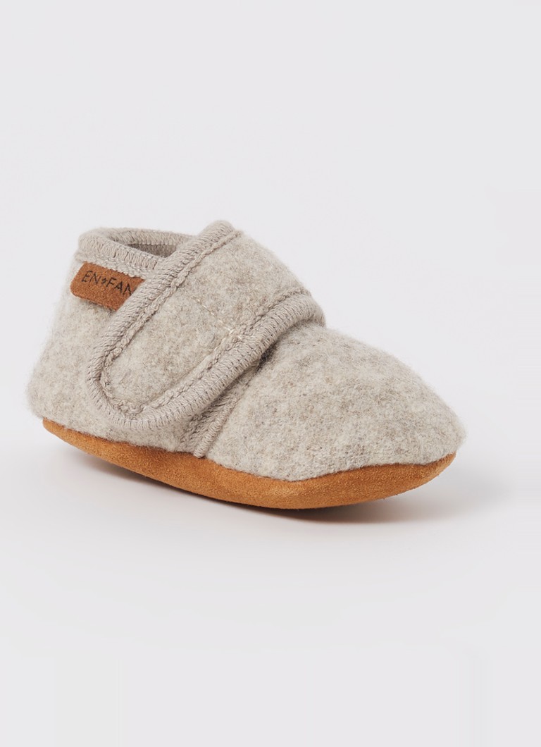 EN FANT - Babyschoentje van wol - Donkerbeige