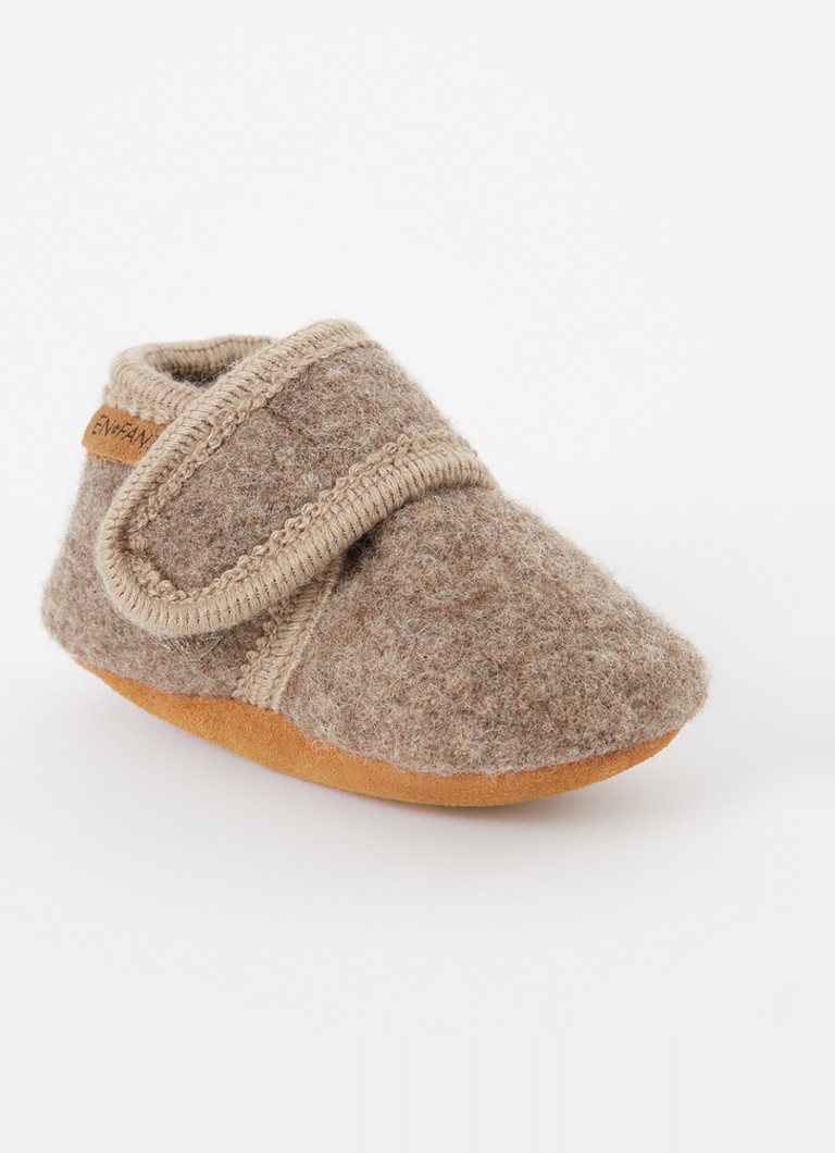 EN FANT - Babyschoentje van wol - Lichtbruin