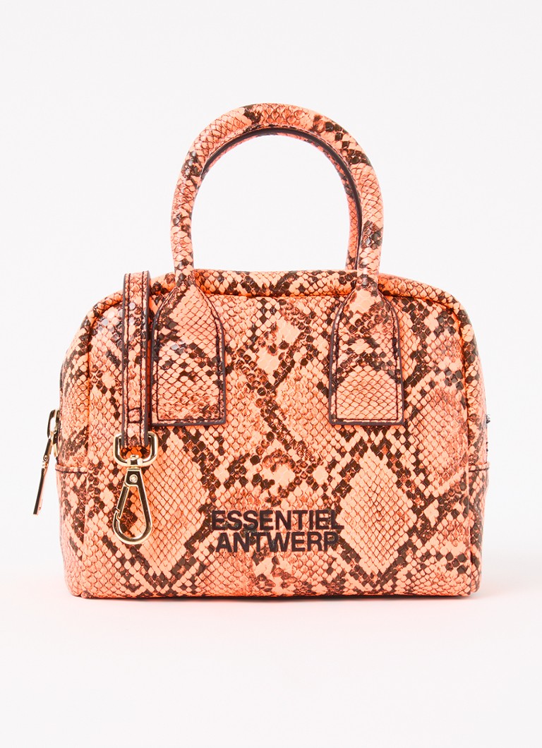 Essentiel Antwerp - Haracola crossbodytas met slangenprint - Orange