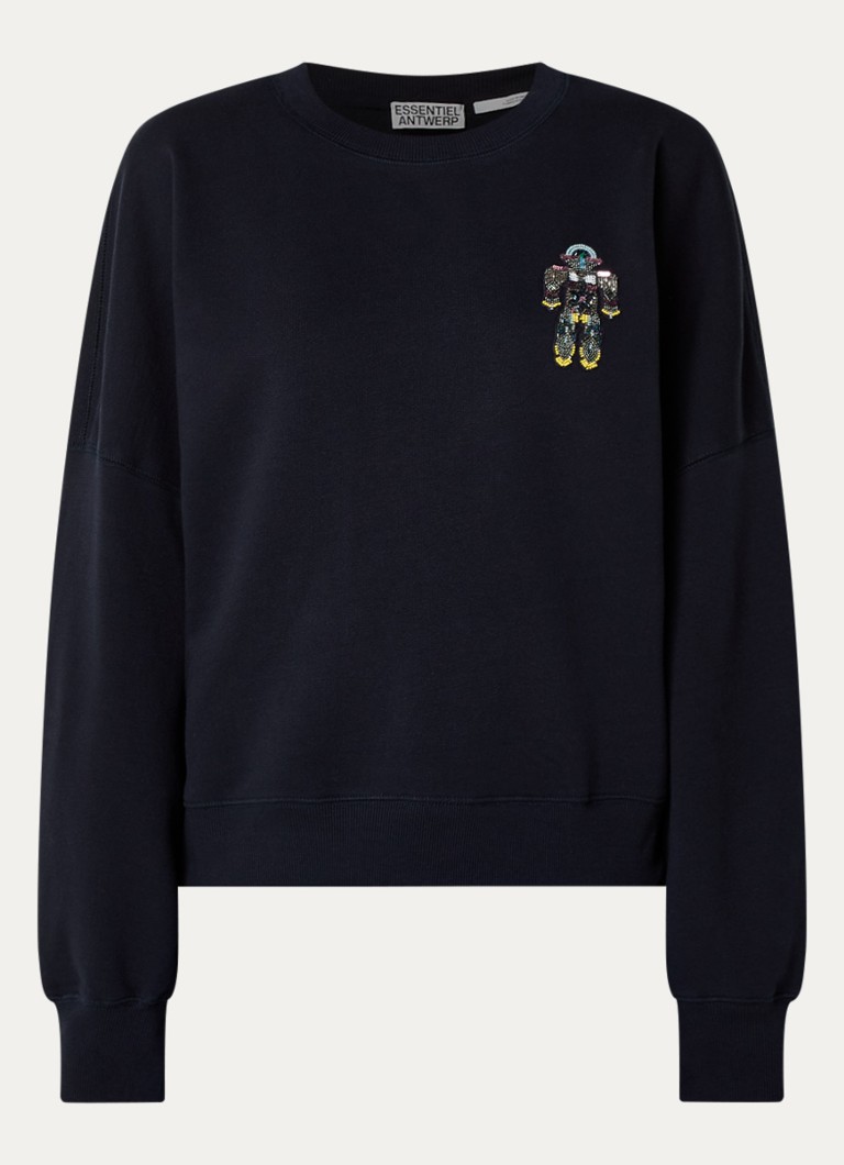 Essentiel Antwerp Ibernatus sweater met strass • Donkerblauw