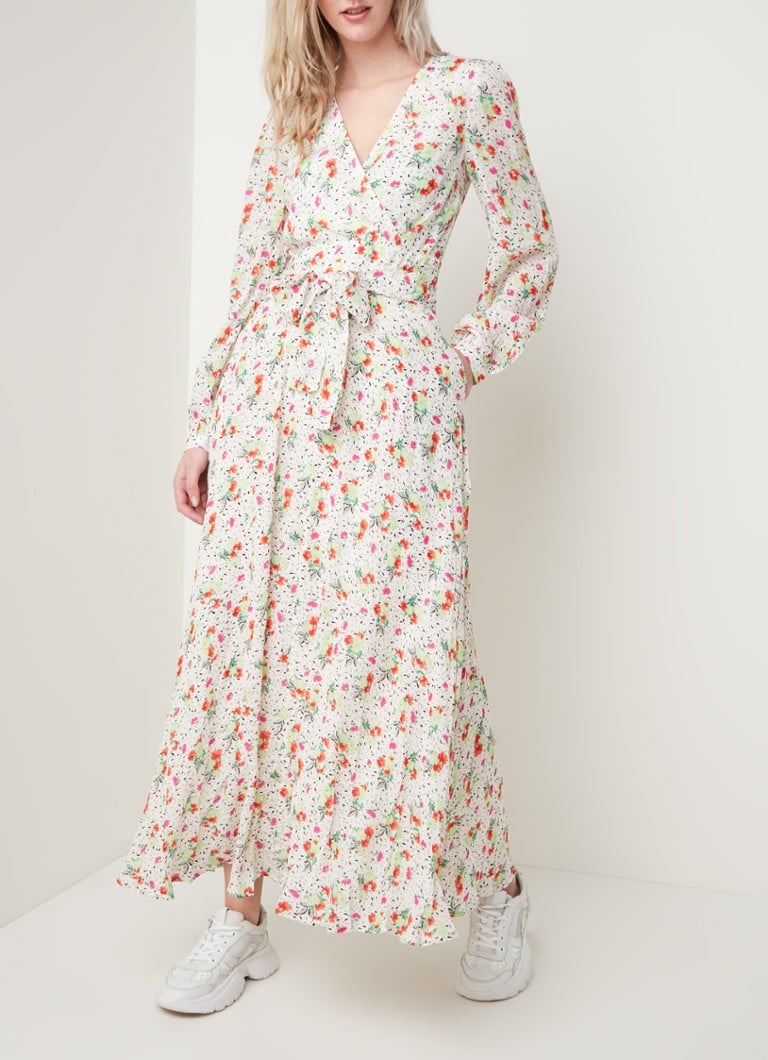 hoog Bot Zeemeeuw ESSENTIEL ANTWERP Maxi jurk met pofmouwen en bloemenprint • Gebroken wit •  deBijenkorf.be