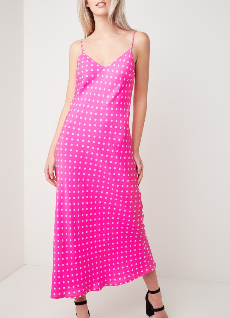 ESSENTIEL ANTWERP Veva maxi jurk met stippenprint • Roze • 