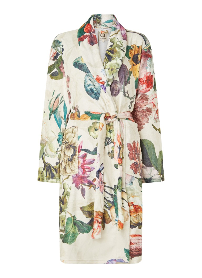 Essenza - Fleur badjas van fleece - Zand