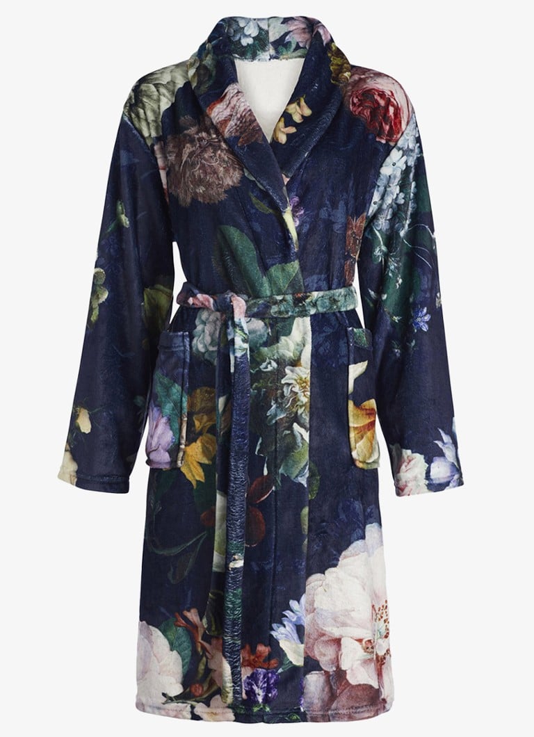 Essenza - Fleur badjas van fleece - Royalblauw