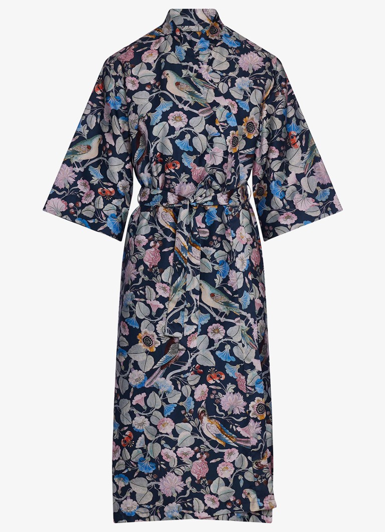 Essenza - Ilona Aleste kimono van biologisch katoensatijn - Antraciet
