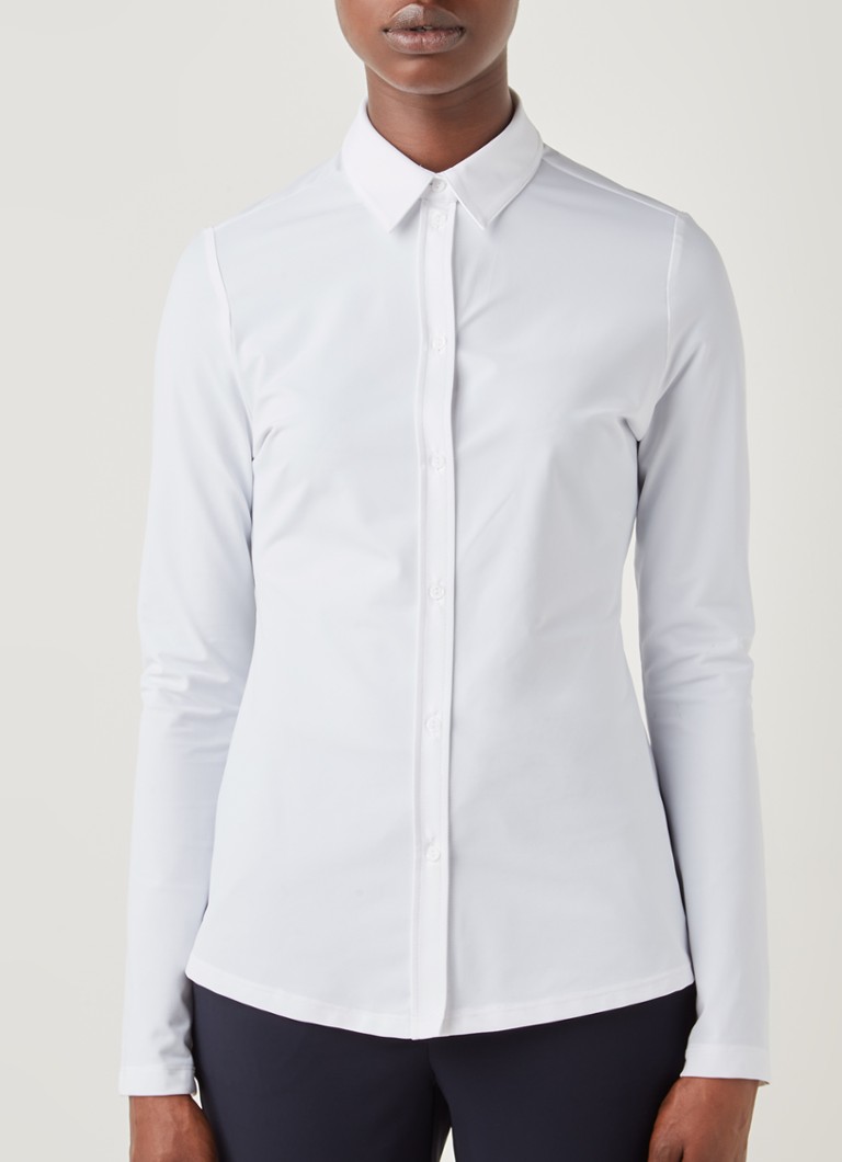 Expresso - Xanta blouse van travel jersey - Wit