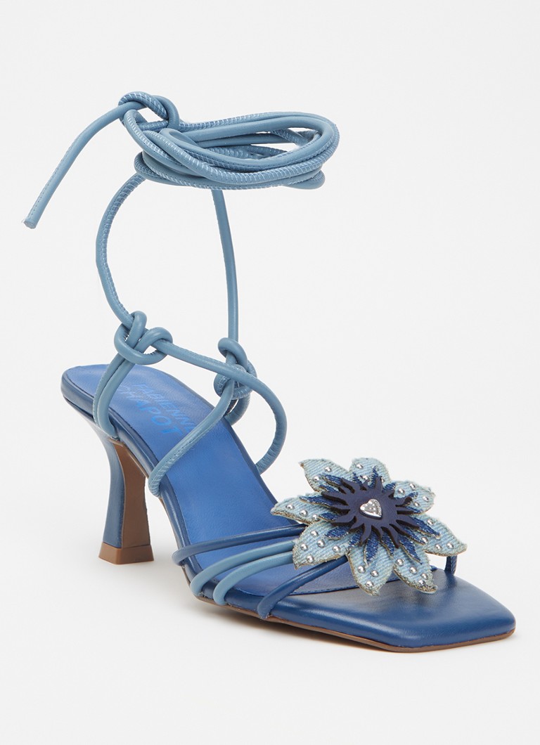 Fabienne Chapot - Carrie sandalette van leer - Staalblauw