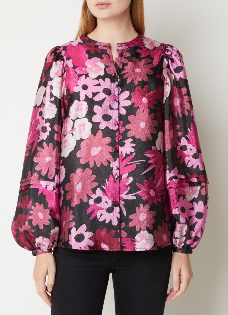 Fabienne Chapot - Hollie blouse met bloemenprint en ballonmouw - Roze