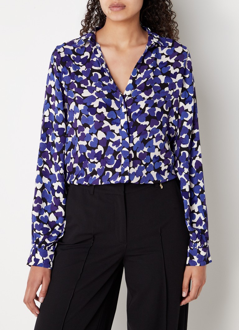 Fabienne Chapot - Liv blouse met print en V-hals - Paars