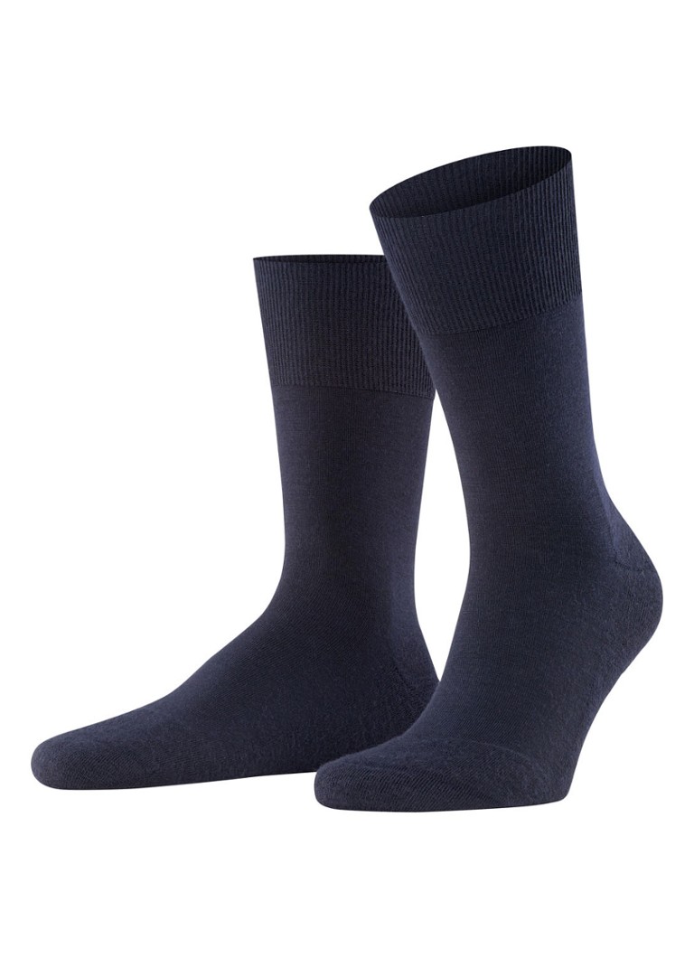 Falke - Airport Plus sokken in wolblend - Donkerblauw