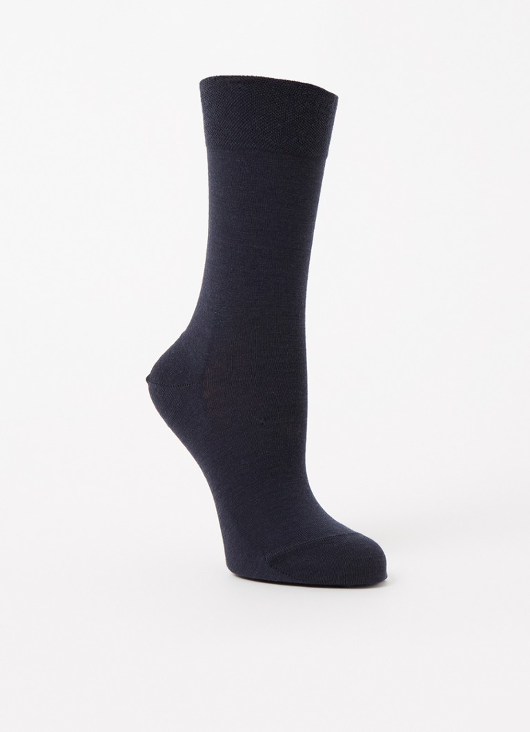 Falke - Berlin sokken in wolblend  - Donkerblauw